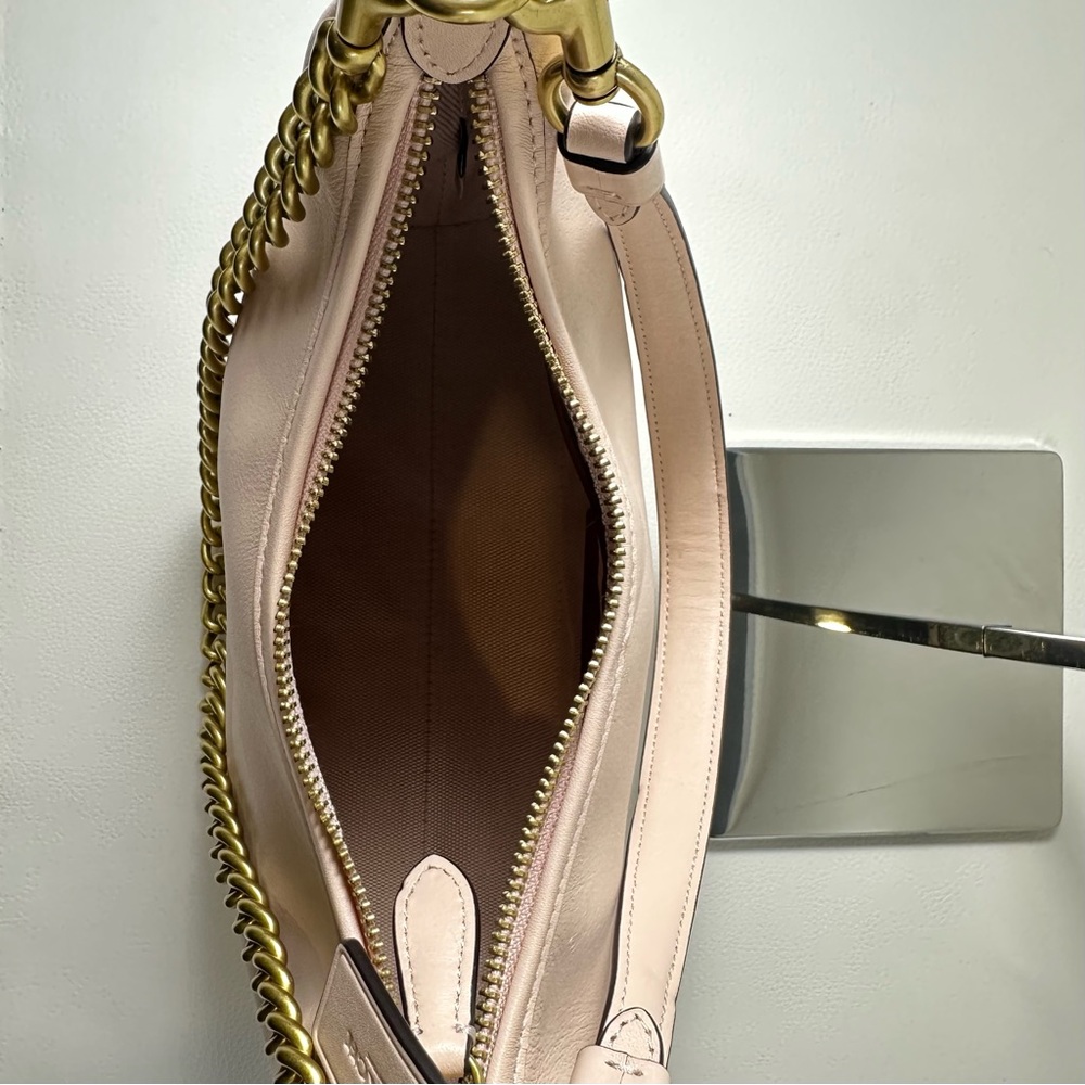 NWT Women’s Coach Juliet 25 Shoulder Bag Glovetanned Pale Pink/Blush Leather - Picture 13 of 14